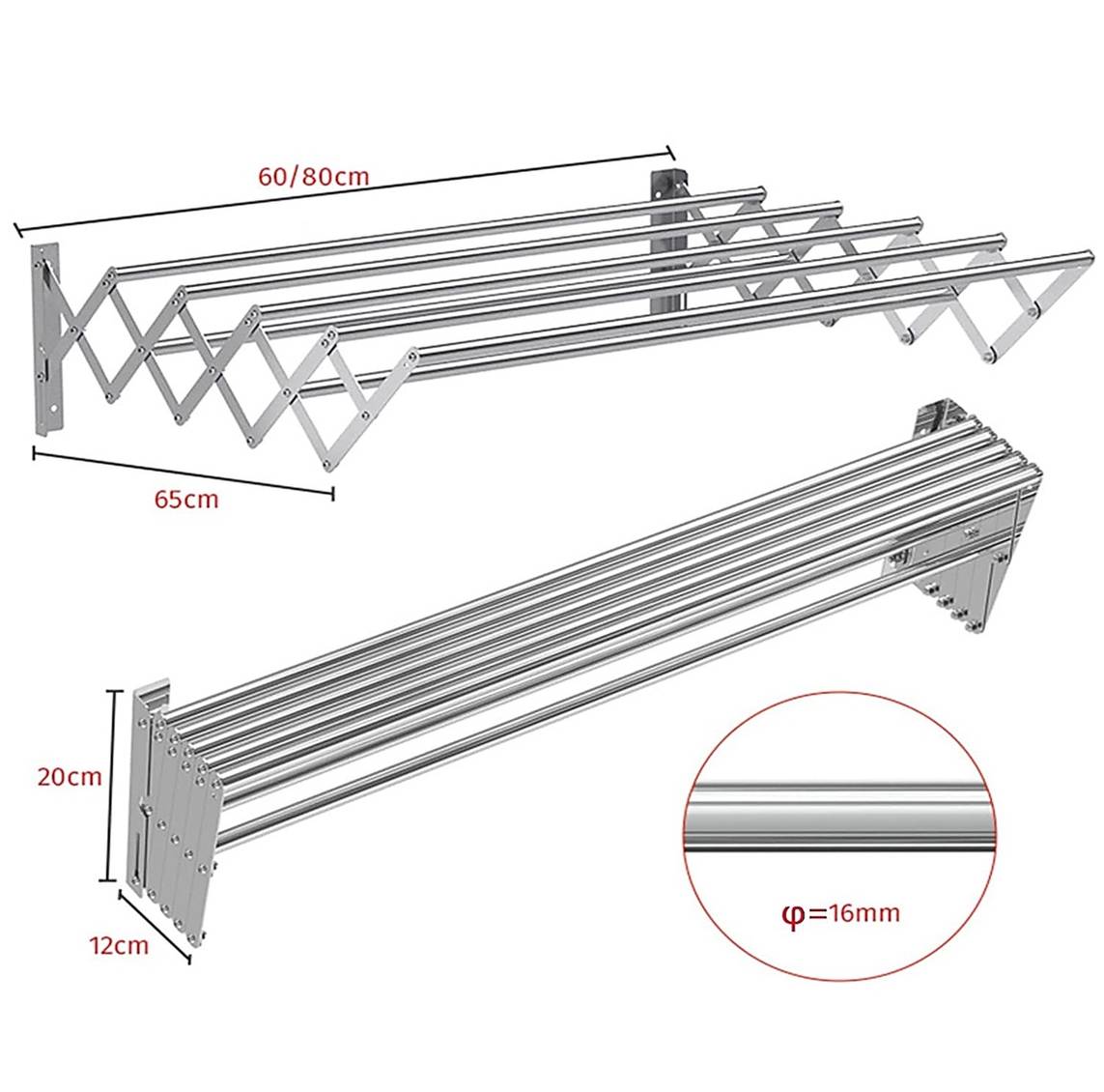 Giàn phơi đồ inox xếp gọn tiện lợi giá rẻ tại Bình Dương